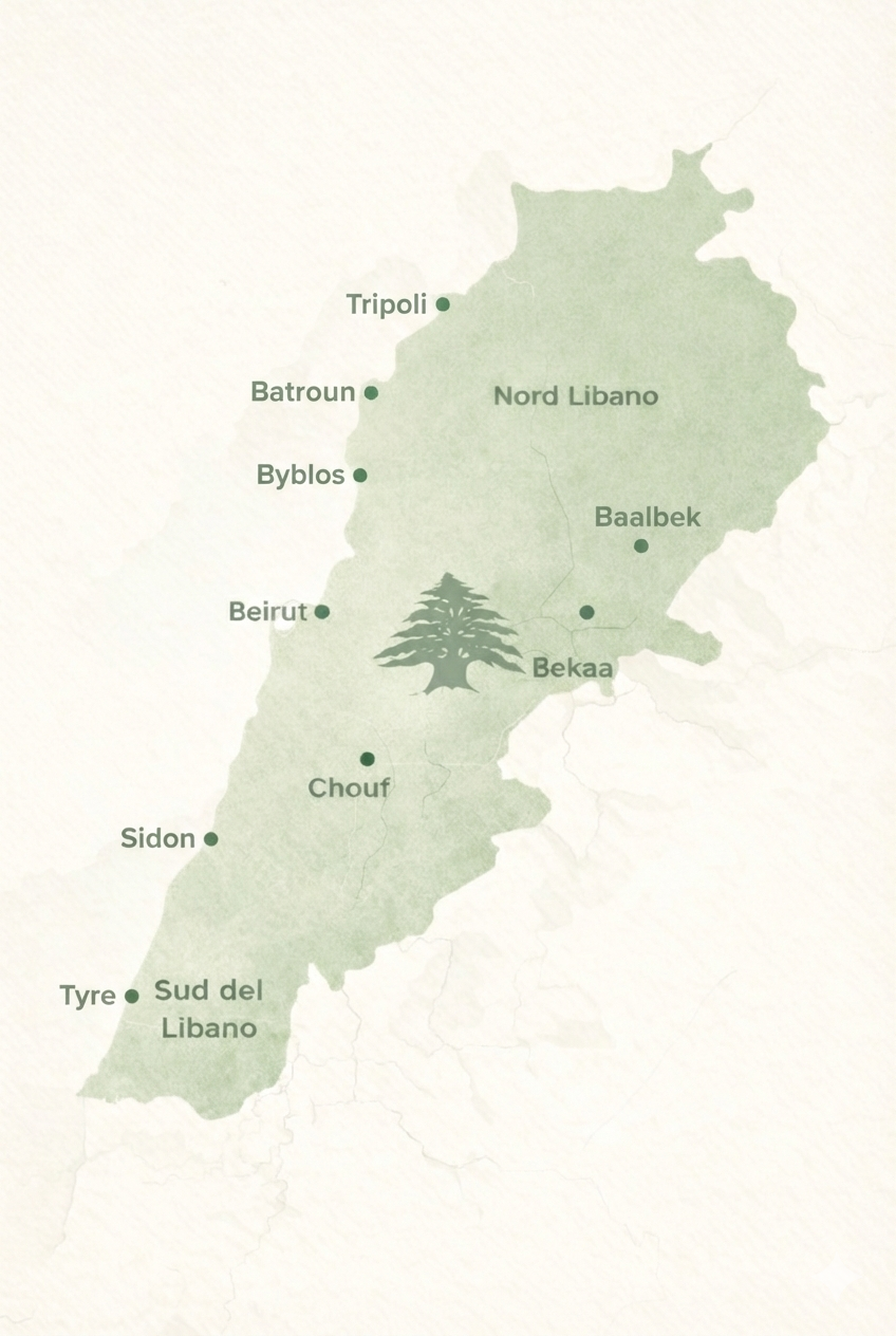 Map of Lebanon